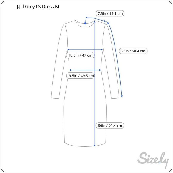 J Jill Womens Medium Gray Long Sleeve Pockets Lace Up Back Knit Dress Size M - Picture 3 of 10
